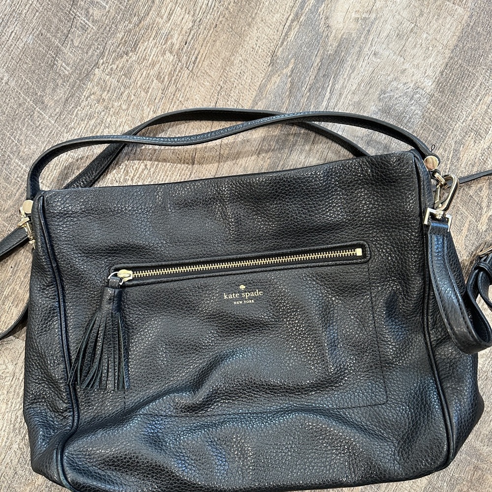 Kate Spade Black Leather Shoulder Bag